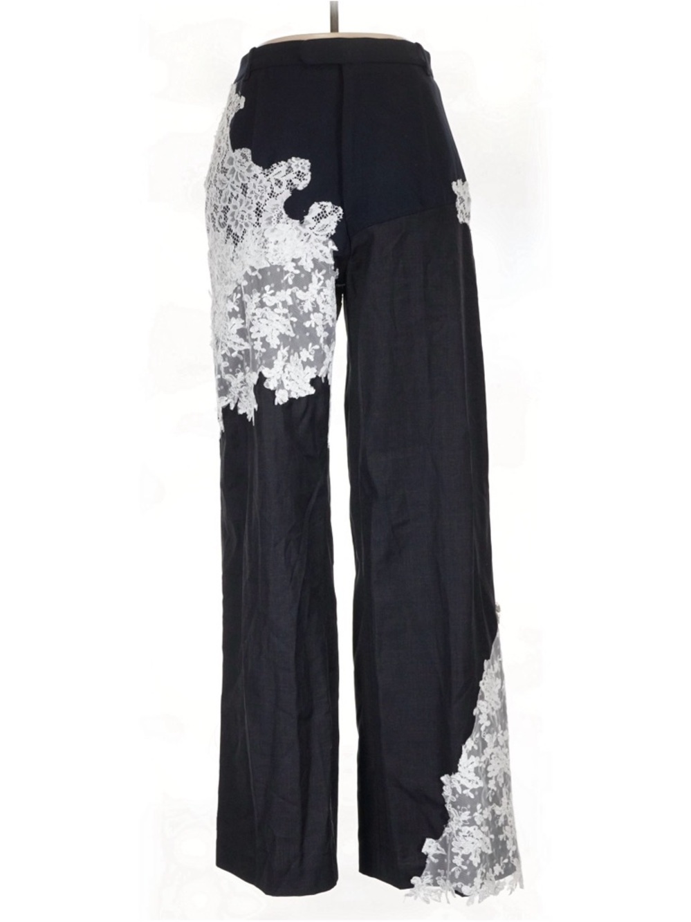 1/OFF PARIS (RE)MADE The Pantalon X Lace Designer Upcycled Size Large VGUC - Picture 4 of 12